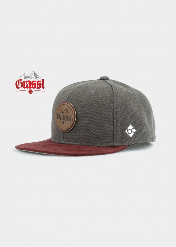 Cap "Grassl" - dunkelgrau (Snapback)